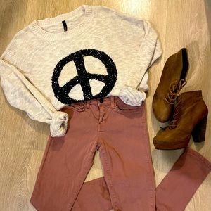 Sold all together, or separately! Size 26 jeans, 7.5 in booties & M sweater :)